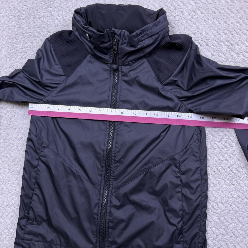 Ivivva By Lululemon Girls Speed Ahead Black Windbreaker Jacket SIZE 12 Hooded - Picture 7 of 9